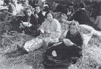 Verpflegung der befreiten Häftlinge aus Ravensbrück.